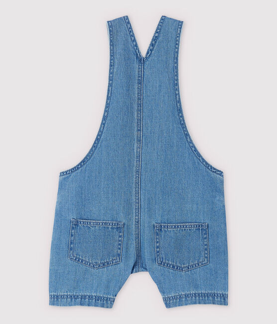 Salopette courte en demin clair bébé clair bleu DENIM CLAIR