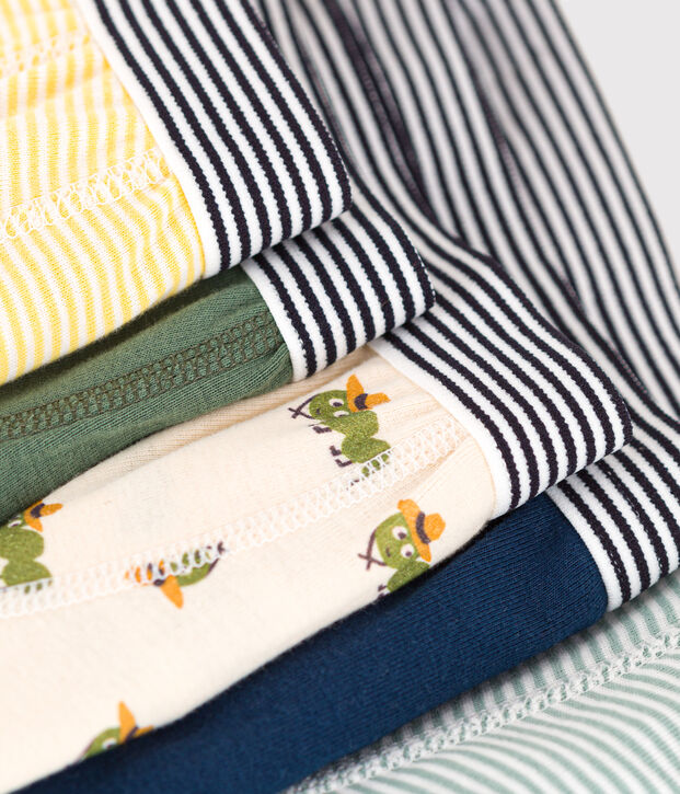 Lot de 5 boxers millepatte en coton enfant multicouleur