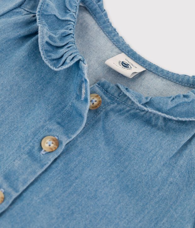 Blouse en denim l&eacute;ger bio b&eacute;b&eacute; bleu