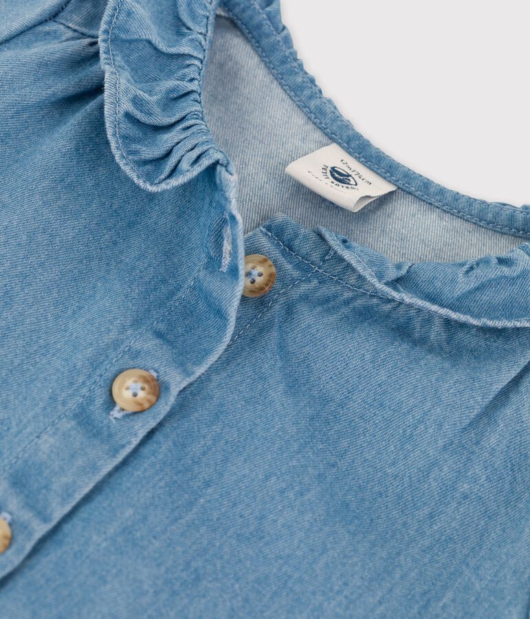 Blouse en denim l&eacute;ger bio b&eacute;b&eacute; bleu DENIM CLAIR