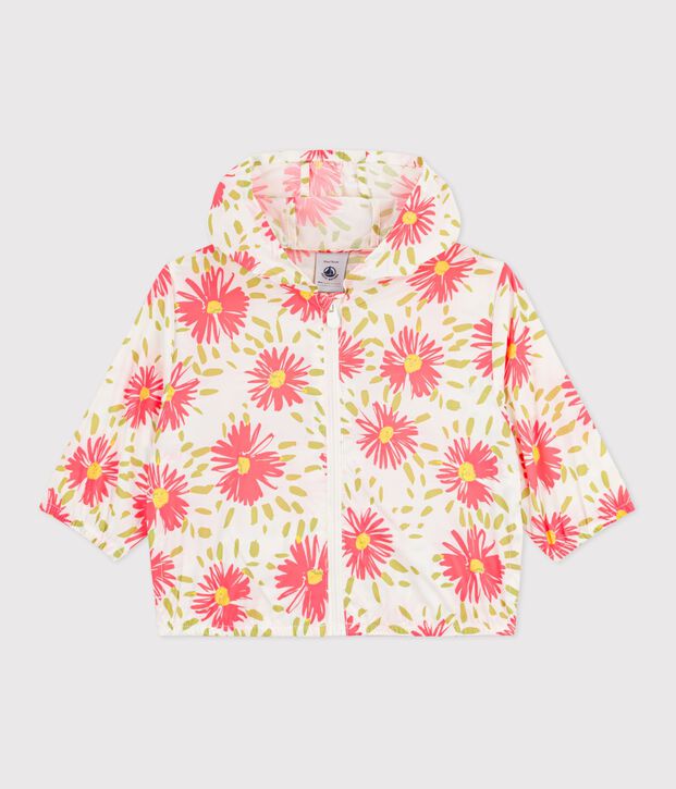 Coupe-vent ultra-l&eacute;ger b&eacute;b&eacute; blanc/multicouleur
