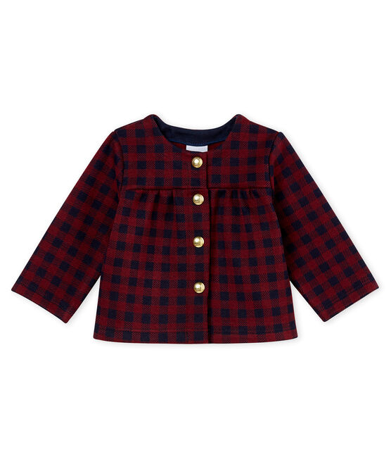 Cardigan vichy bébé fille rouge OGRE/bleu SMOKING