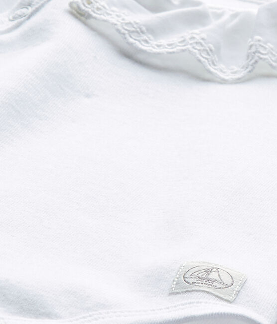 Body naissance bébé fille blanc ECUME
