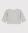 Cardigan bébé tricot point mousse en coton gris BELUGA CHINE