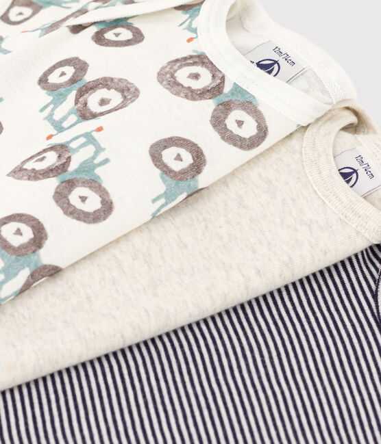 Lot de 3 bodies manches courtes tracteurs bébé en coton variante 1