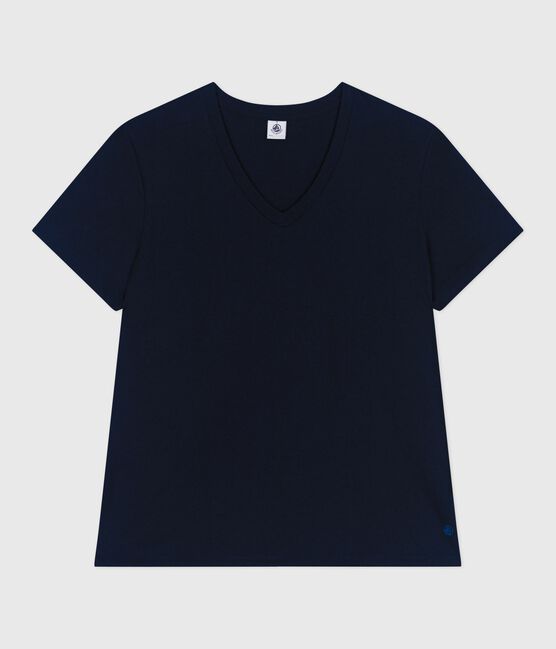 Tee-shirt Femme Le Droit en coton uni bleu SMOKING