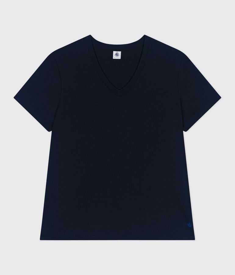 Tee-shirt Femme Le Droit en coton uni bleu SMOKING