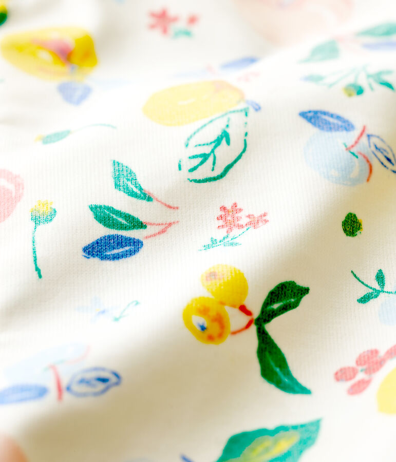 Coupe-vent en maille enduite b&eacute;b&eacute; gar&ccedil;on blanc MARSHMALLOW/blanc MULTICO