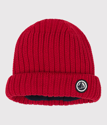 PETIT BATEAU - Bonnet bébé en tricot doublé en polaire recyclée