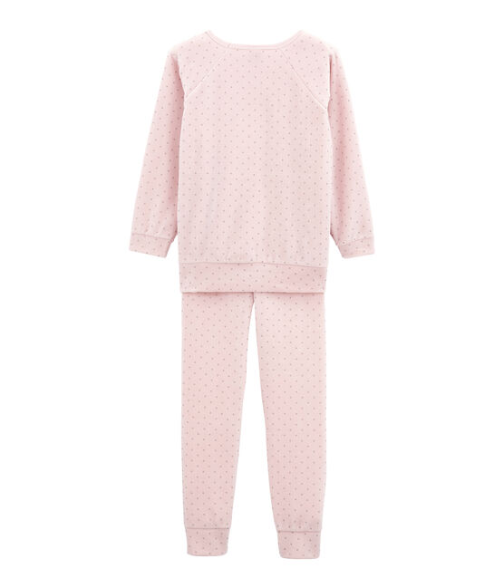 Pyjama petite fille rose JOLI/gris CONCRETE