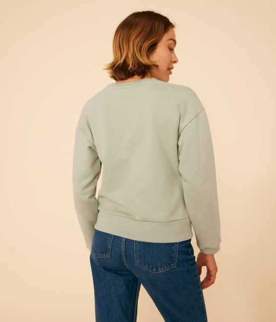Sweatshirt en molleton femme vert HERBIER