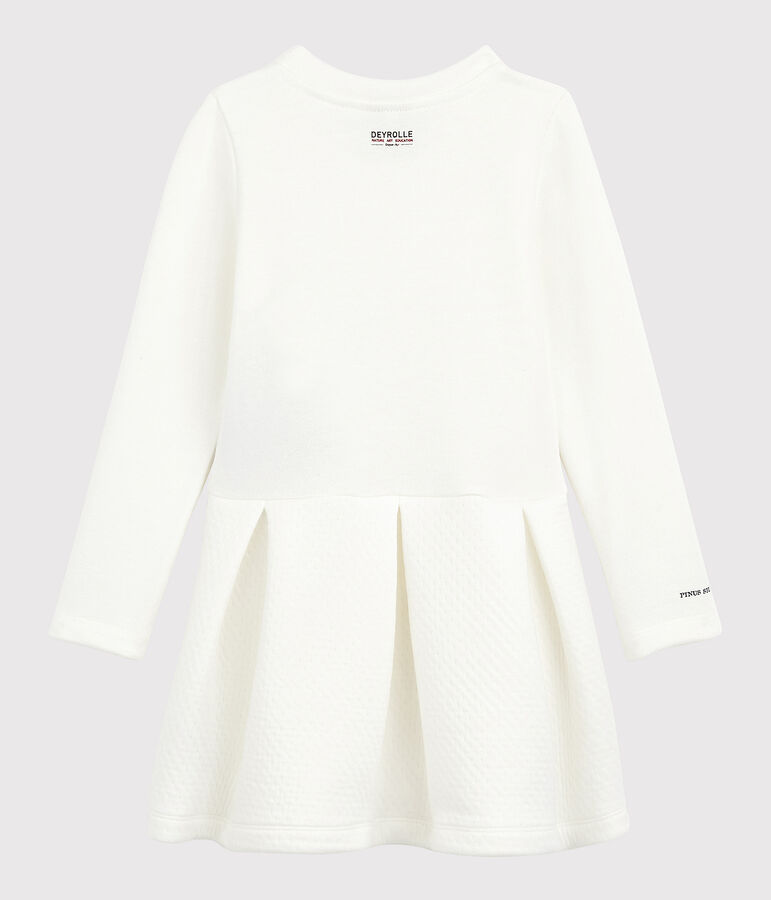 Robe enfant fille Petit Bateau x Deyrolle blanc