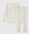 Pyjama fleurs phosphorescentes petite fille en coton blanc MARSHMALLOW/blanc MULTICO