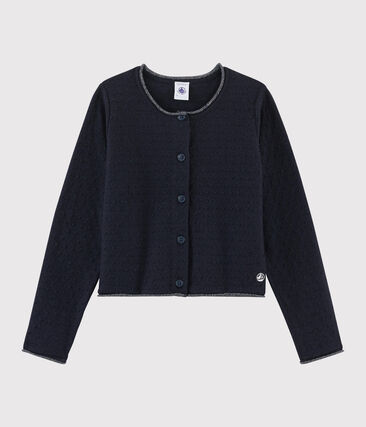 Cardigan en laine et coton enfant fille