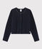 Cardigan en laine et coton enfant fille bleu SMOKING