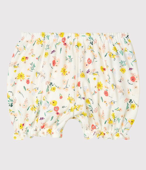 Culotte bloomer b&eacute;b&eacute; fille imprim&eacute;e blanc/multicouleur