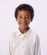 Chemise enfant en coton manches longues unie
