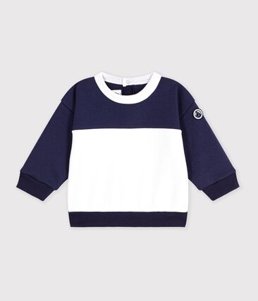 Sweatshirt bébé en coton colorblock