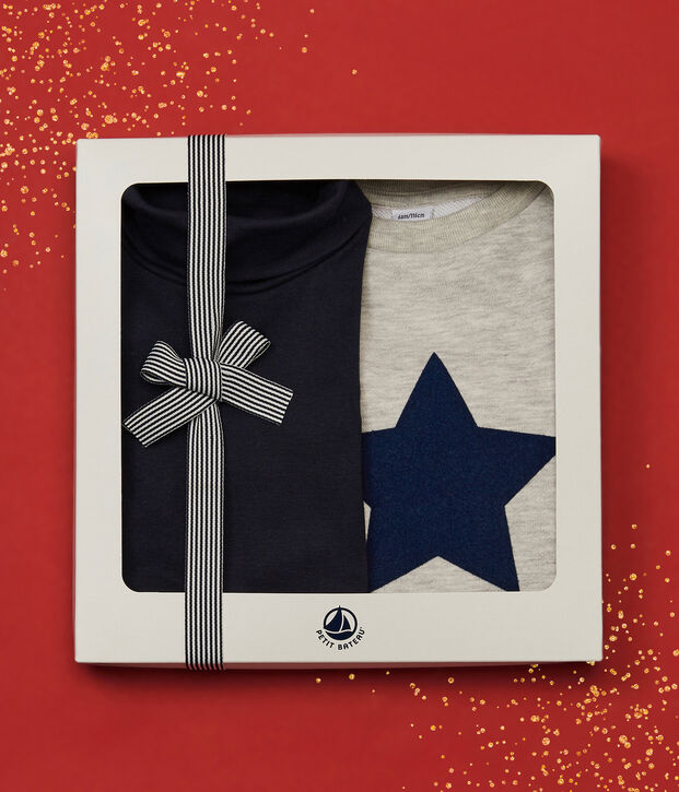Coffret sweat et sous pull enfant fille et gar&ccedil;on multicouleur