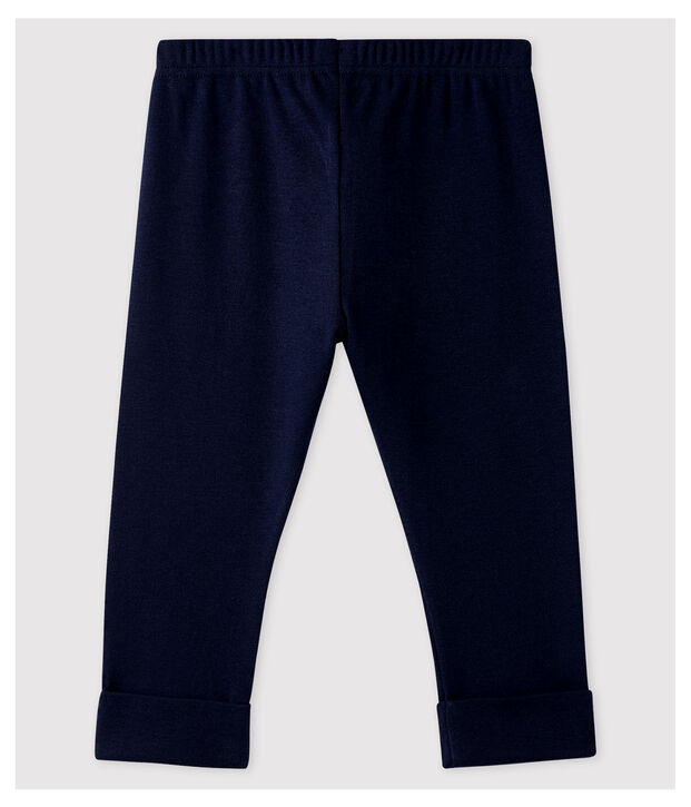Pantalon en coton b&eacute;b&eacute; fille/b&eacute;b&eacute; gar&ccedil;on bleu marine