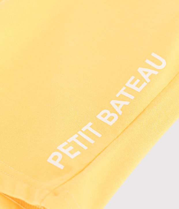 Bermuda short enfant en coton jaune