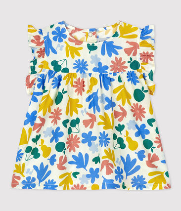 PETIT BATEAU - Blouse sans manches imprimée fleuri en popeline bébé