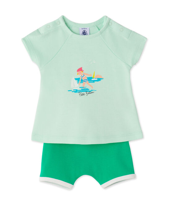 Ensemble Bebe Fille Short Et T Shirt Amandelium Flag Petit Bateau