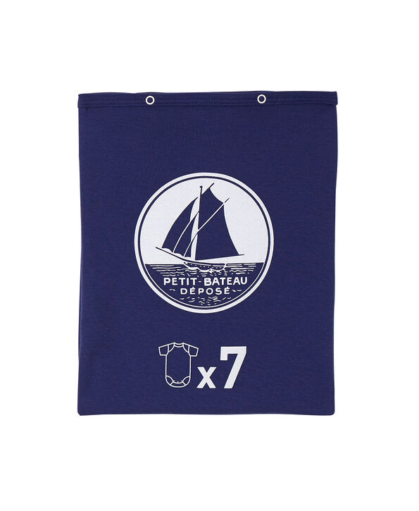 Pochette surprise de 7 bodies manches courtes b&eacute;b&eacute; gar&ccedil;on multicouleur