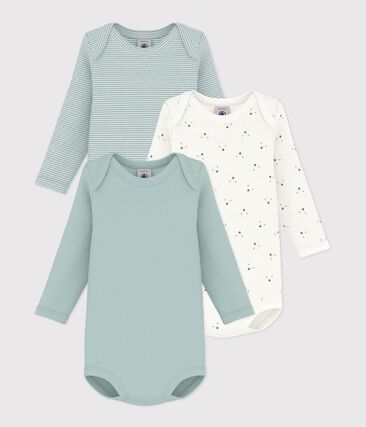 Lot de bodies manches longues en coton imprimé ours bébé
