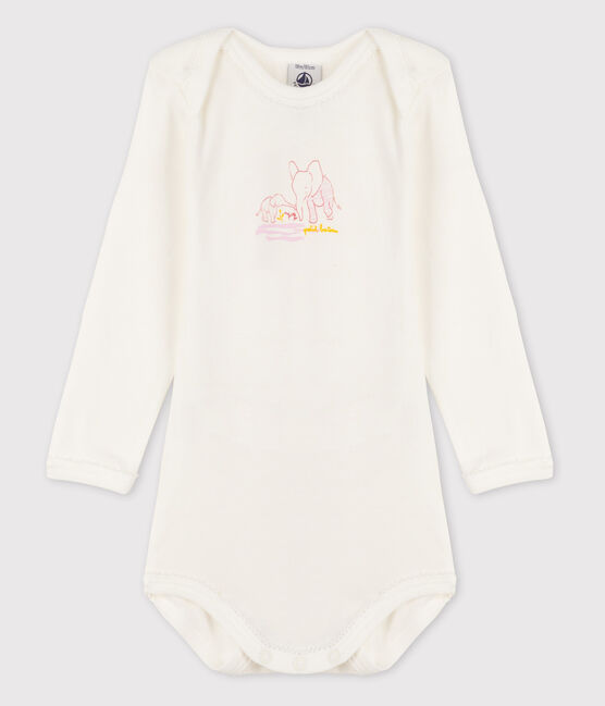 Body manches longues bébé fille blanc MARSHMALLOW