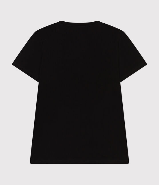 Tee-shirt LE DROIT col V en coton Femme noir BLACK