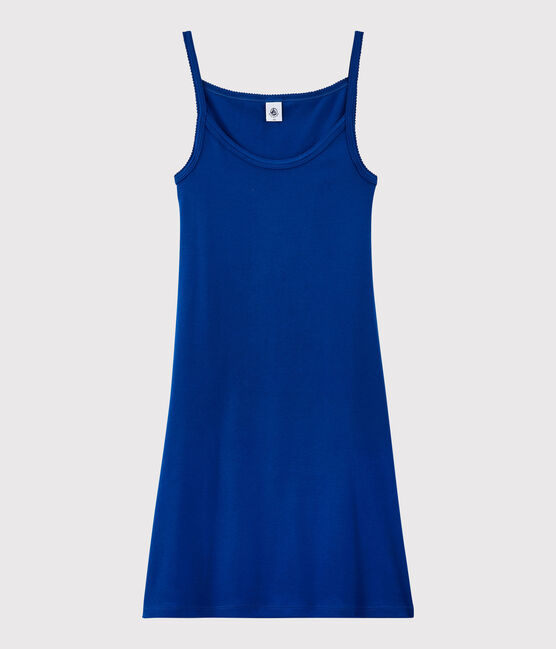 Robe à bretelles iconique en coton Femme bleu SURF