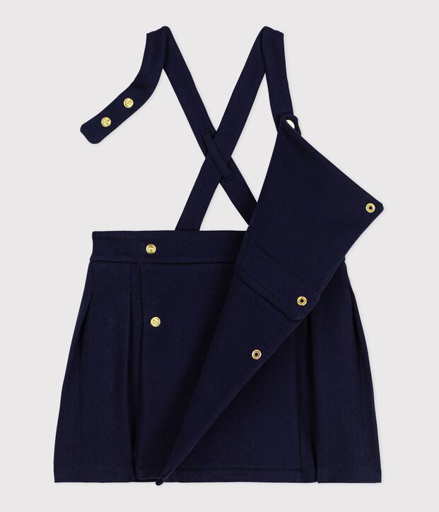 Robe b&eacute;b&eacute; en coton pliss&eacute; bleu marine