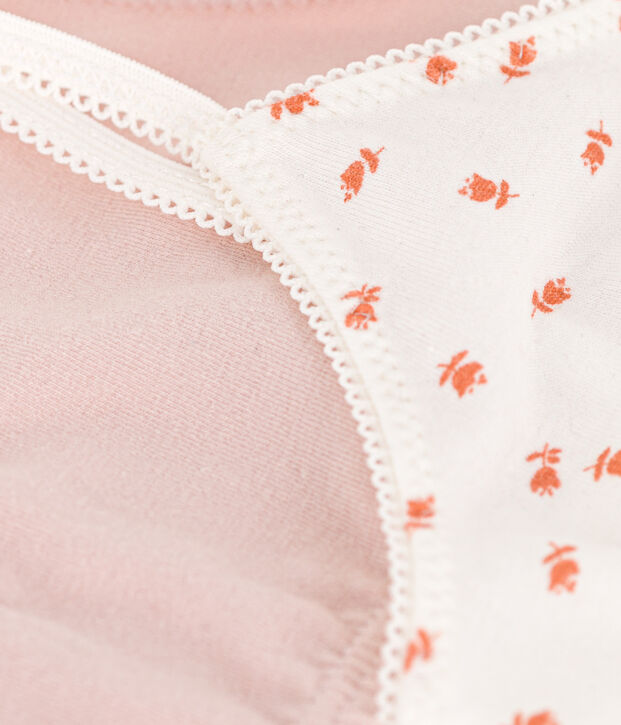 Lot de 2 brassi&egrave;res fleur en coton et &eacute;lasthanne petite fille multicouleur