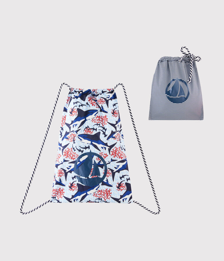 Sac &agrave; dos l&eacute;ger enfant gar&ccedil;on blanc MARSHMALLOW/blanc MULTICO