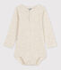 Body manches longues bébé col tunisien en coton