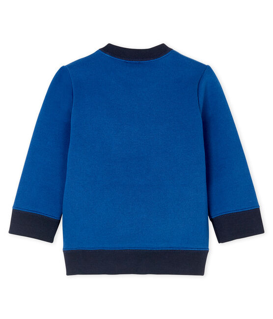 Sweatshirt bébé garçon en molleton bleu LIMOGES