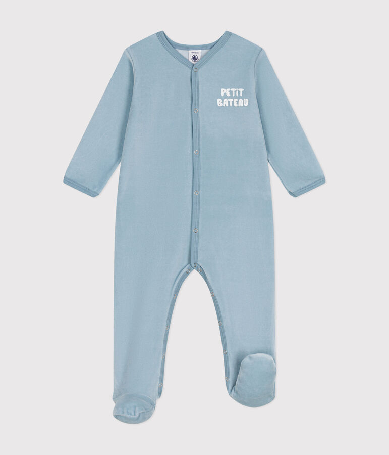 Dors bien en velours b&eacute;b&eacute; bleu ENNEIGE