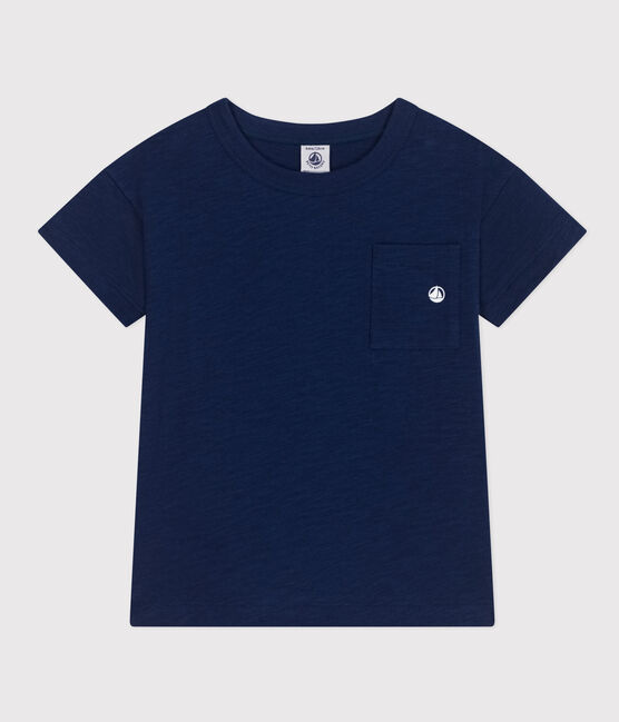 Tee-shirt en jersey flammé enfant garçon bleu MEDIEVAL