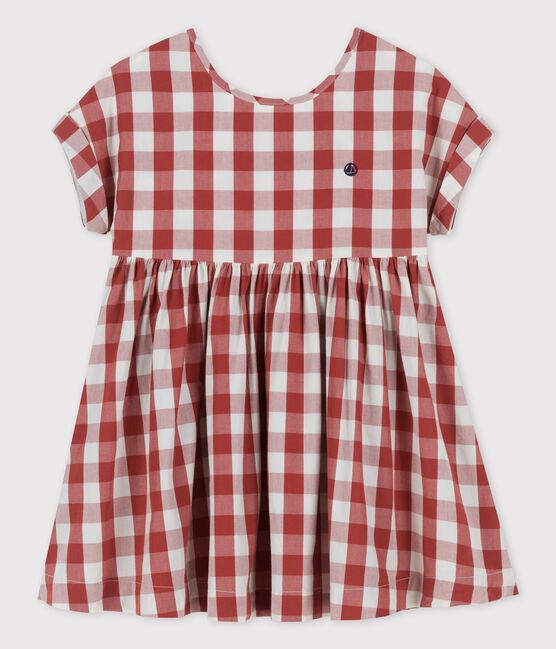 Robe manches courtes en popeline enfant fille OMBRIE/ AVALANCHE