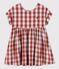 Robe manches courtes en popeline enfant fille OMBRIE/ AVALANCHE