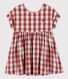 Robe manches courtes en popeline enfant fille