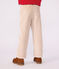 Pantalon droit enfant en velours beige clair