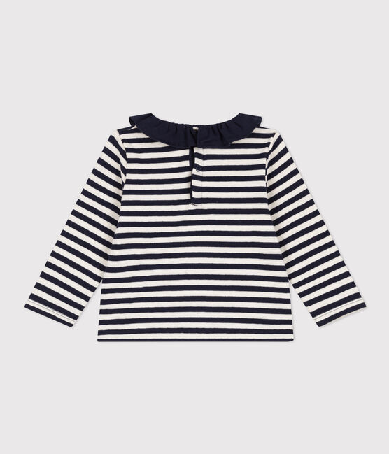Blouse manches longues en tubique bébé bleu SMOKING/ AVALANCHE