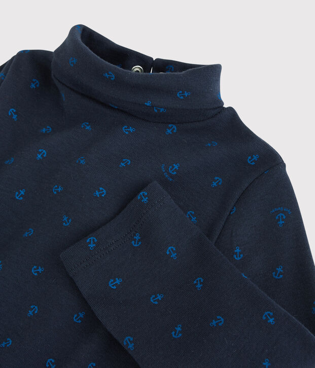 Sous pull en coton b&eacute;b&eacute; bleu/bleu