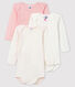 Lot de 3 bodies manches longues rose bébé fille
