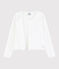 Cardigan en tricot coton enfant fille blanc MARSHMALLOW