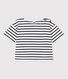 Tee-shirt rayé manches courtes en coton enfant fille