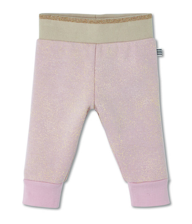 Pantalon molleton brillant b&eacute;b&eacute; fille rose/jaune
