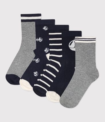 PETIT BATEAU - Lot de 5 paires de chaussettes garçon